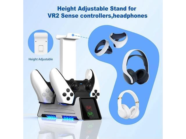 Dual Dock Charging Station Magnetic Charger Base Glasses Headset for