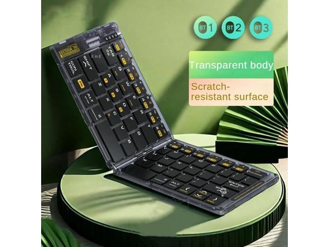 Foldable BT Keyboard and Mouse Combo Rechargeable Quiet Keyboard Mouse Set for Laptop Tablet Phone