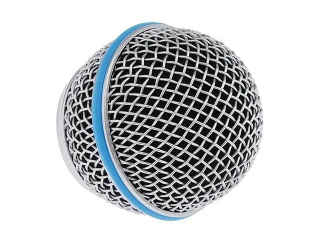 1 Piece Microphone Grill Head Microphone DIY Parts Accessory Replacement Blue Steel Mesh Replacement Head For Beta58a