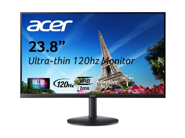23.8in FHD 1920x1080 IPS 120Hz Office Monitor SB243Y G0bi 1ms, AdaptiveSync, sRGB 99%, HDMI, VGA, VESA Mountable, Bluelight Filter, Flickerless...