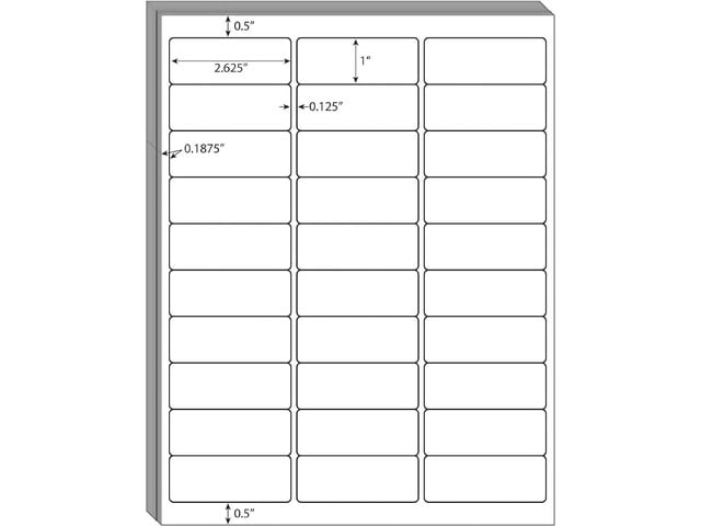 30 UP Labels 1' x2-5/8 Mailing Shipping Address FBA Label for Laser/Inkjet Printers, White Blank Sticker Name Tags, Printable Address Label (1000...