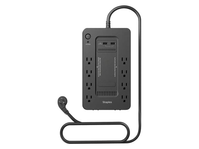 650VA UPS Battery Backup with 8 Outlets Standby Power Supply & Surge Protection for Computers, Routers & Home Office Electronics, Black