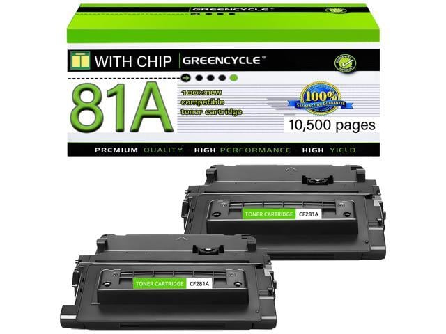 HP Compatible Toner for HP 81A CF281A Enterprise M604 M605 M606 2PK Black Toner Cartridge Works with Laser Jet Enterprise MFP M604n M604dn M605n...