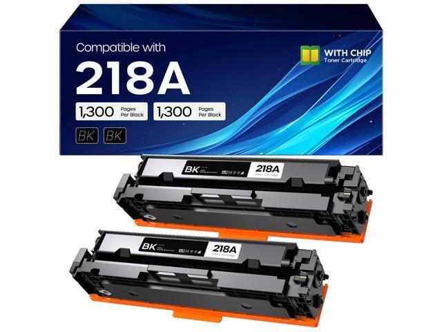 HP 218A Black Toner Cartridge with Chip Compatible for HP 218A W2180A 2 Pack High Yield 1300 Pages, Works with 3301sdw 3301fdw, Compatible for HP...