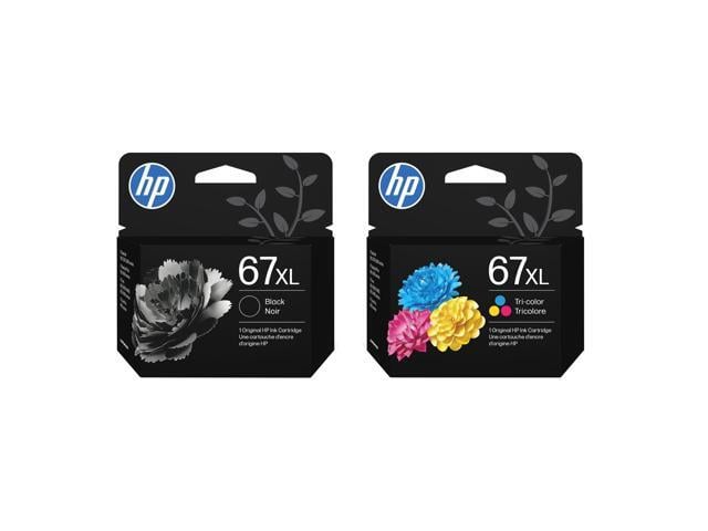 67XL Black and 67XL Tri-Color High-Yield Ink Cartridge 2 Pack for Printers Works with DeskJet 1255, 2700, 4100, Envy 6000, 6400 Series ...