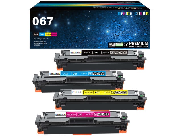 Canon 067 Toner Cartridges Set MF656Cdw MF650C MF654Cdw LBP632Cdw MF652Cdw Compatible for Canon 067 Color imageCLASS MF653Cdw,LBP633Cdw,MF651Cw LBP630C...