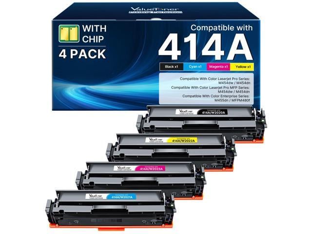 HP 414A Replacement for HP 414A Toner Cartridges 4 Pack M479fdw compatible with hp 414a 414x toner cartridges 4 pack M479fdw M479fdn M479dw M454dw...