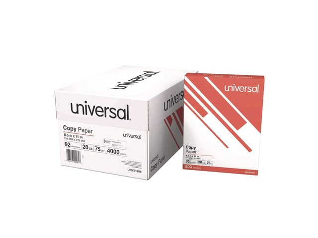 Printer Copy Paper Convenience Carton, 92 Bright, 20 lb Bond Weight, 8.5 x 11, White, 500 Sheets/Ream, 8 Reams/Carton