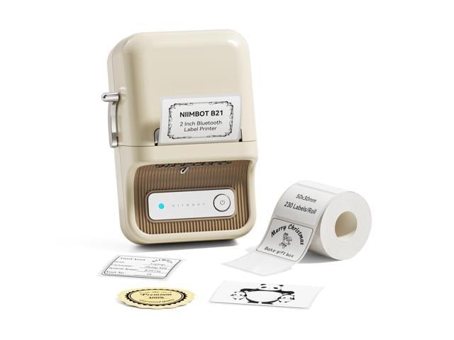 B21 Label Maker Machine with Tape, 2Inch Portable Labeler, White Thermal Sticker Printer for Gift Jar Candle Address Labels for Home Office...