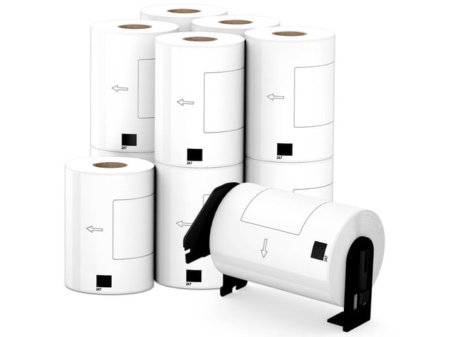 Brother Compatible 4.07' x 6.4' Die-Cut Large Labels Replacement for DK-1247 Shipping Address Compatible with Brother QL-1110NWB Label Printers (12 Rolls +...