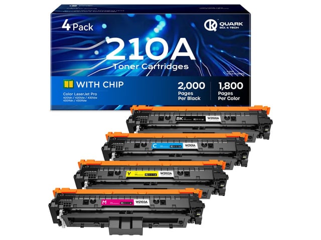 HP 210A Toner Cartridges 4 Pack Color Pro MFP 4301fdw Compatible with HP 210A 210X W2100A for Color Pro MFP 4301fdw 4301fdn Pro 4201dw 4201dn Printers...