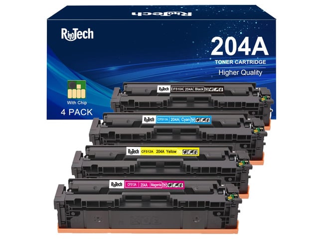 HP 204A Toner Cartridge for HP Color LaserJet Pro MFP M180nw Printer 4 Pack Compatible for HP 204 A CF510A for HP Color Laserjet Pro MFP M180nw...