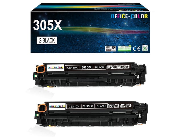 HP 305A 305X Black High-Capacity CE410X Toner Cartridge Replacement for HP 305 Works with HP LaserJet Pro 400 Color M451dn M451nw M451dw MFP M475dw...
