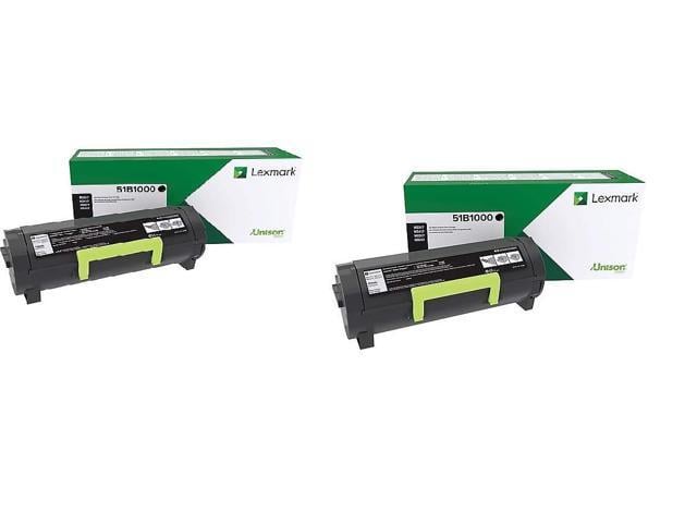 51B1000 Return Program Toner Cartridge 2-Pack for MS417, MS517, MS617, MX417, MX517, MX617