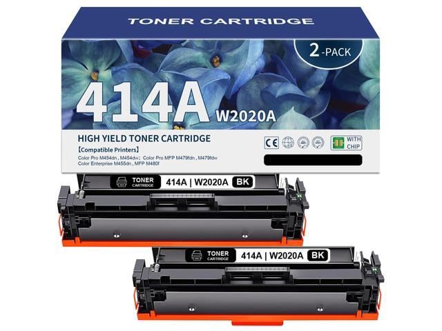 HP 414A Black Toner Cartridge Replacement for HP 414A W2020A Toner Works with Color Pro M454dn M454dw M455dn, Pro MFP M479fdn M479fdw M480f Printer...