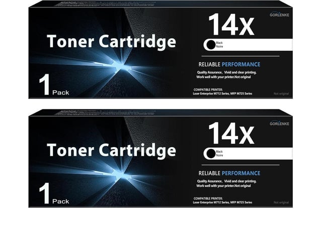 HP 14X High Yield Toner Cartridge with Chip 2PK Compatible Replacement for HP 14X Toner Cartridge 14A CF214A to use with Laser Enterprise M712 Series,...