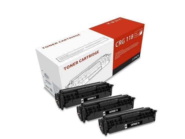 Canon 3-Pack Black CRG 118 High Yield Toner Cartridge Compatible for Canon CRG 118 Color imageCLASS MF8380Cdw MF8350Cdn/Cn/C LBP7200C/Cd/Cn/Cdn...