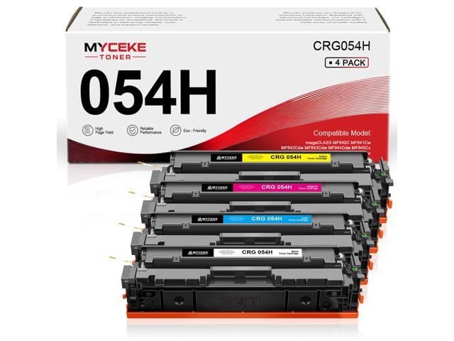 Canon 054H Toner Cartridge Set: 4 Pack High Yield CRG 054H Cartridges Compatible for Canon 054 054H Toner Cartridge Work with ImageCLASS MF644Cdw...