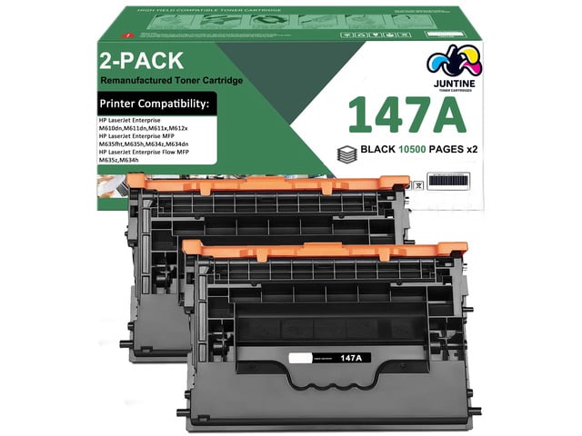 HP Compatible 147A Toner Cartridge Replacement for HP 147A W1470A Toner for LaserJet Enterprise M610dn M611x M612x MFP M634h M634dn M635z M635h...