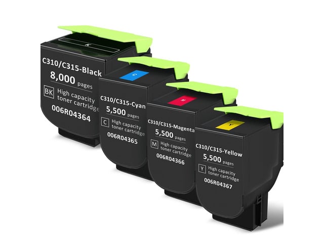 for Xerox C310 C315 Toner Cartridge,5500-8000 Pages Extra High Capacity Replacement 006R04364 006R04365 006R04366 006R04367 Compatible Standard Ink...