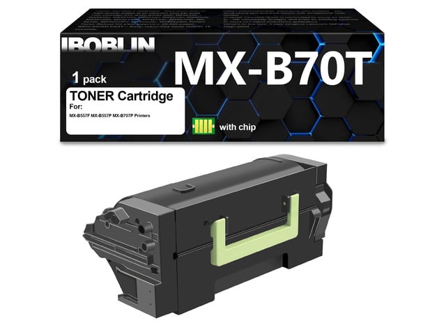 MX-B70T MXB70T Toner Cartridge Compatible for Sharp MX-B557F MX-B557P MX-B707P Printers (1 Black)