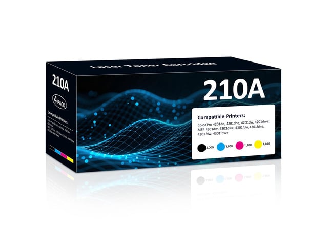HP 210A Toner Cartridges 4Pack Compatible for HP MFP 4301fdw 4201 4301 Printer Compatible for HP 210A 210X Toner Cartridges for HP Laser Jet Pro MFP...