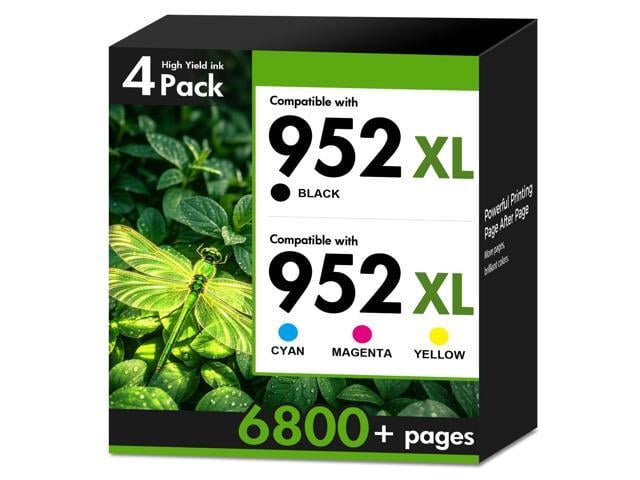 HP 952XL 952 XL 8710 Ink Cartridges Combo Pack for HP Printers 4 Pack Replacement for HP952XL/952XL Black and Color for HP OfficeJet Pro 8710 7740...