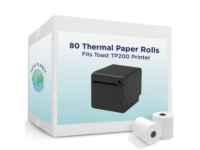 Thermal Receipt Paper for Toast TP200 Printer by Paper Planet 80 Rolls Thermal Receipt Paper, Compatible with Toast TP200 Printer