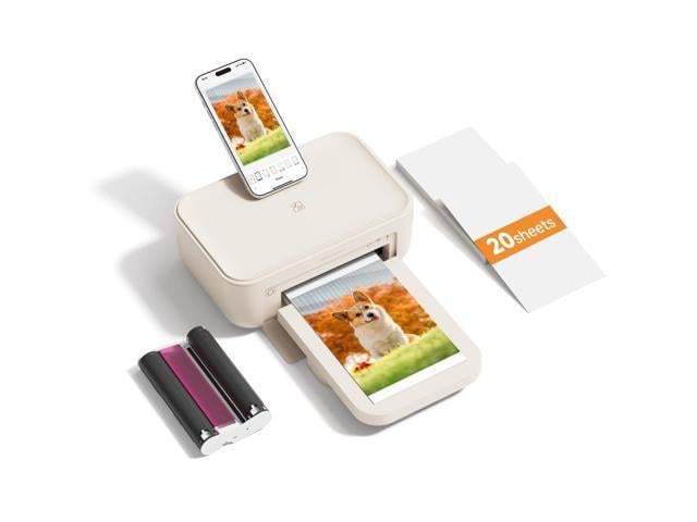 4x6 Photo Printer, Full-Color Thermal Sublimation Wi-Fi Printing, Portable Instant Picture Printer for iPhone/Android, AR Video, Fun App, Home Use,...