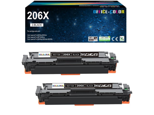HP 2 Pack Replacement for HP 206X Black High Yield Toner Cartridge W2110X Compatible for HP Color Laser Pro MFP M283cdw M283fdw M282nw M255dw,M255nw...