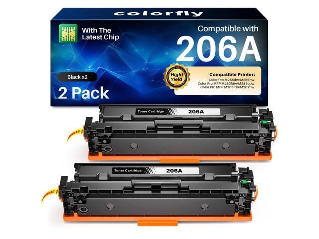 HP 206A W2110A Black Toner for Color LaserJet Pro MFP M283fdw M283cdw Printer for HP Color LaserJet Pro MFP M283fdn M282nw M255dw M255nw M283 M255...