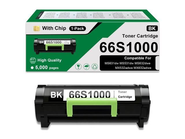 66S1000 Black Toner Cartridge (5,000 Pages)Compatible for Lexmark MS531 66S1H00 Toner Cartridge for MS531dw MS631 MS631dw MS632 MS632dwe MX532...