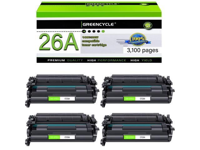 HP 26A CF226A Black Toner Cartridge Compatible for HP 26A MFP M426fdw 4 Pack Compatible for HP 26A CF226A toner LaserJet Pro M402n M426 M402d M402dn...