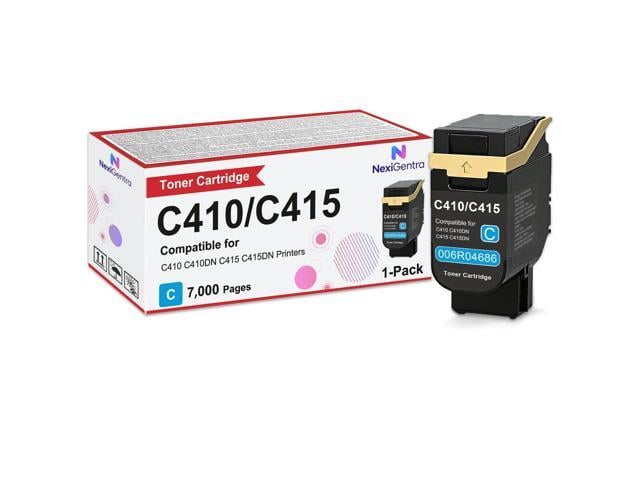 C410 C415 Cyan Toner Cartridge 006R04686 High Capacity 7,000 Pages 1-Pack Compatible for Xerox Genuine C410 C410DN C415 C415DN Printers Series Cyan