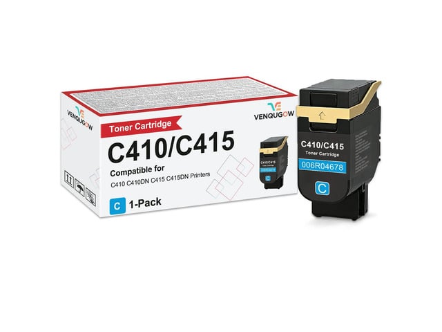 C410 Toner Cartridge Compatible for Xerox 006R04678 Cyan Toner Cartridges Compatible for Xerox Genuine C410 C410DN C415 C415DN Printers Standard...