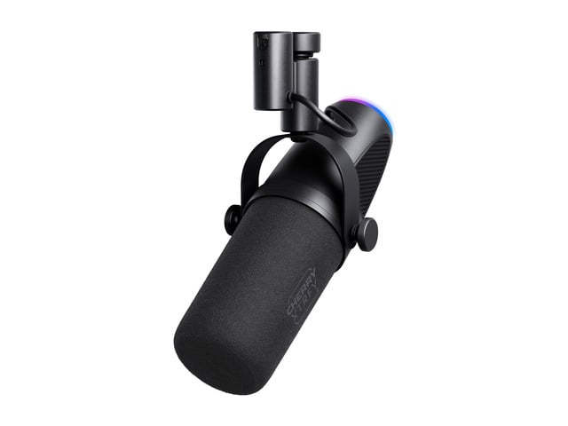 Cherry NGALE X, Professional USB & XLR Microphone for Recordings & Streaming, XLR and USB Plug & Play, Cardioid, Low-Cut Switch for Gaming, Black