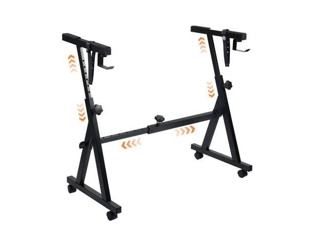 Piano Keyboard Stand-Z Style Adjustable and Portable Heavy Duty Music Stand with Wheels-Fits 54-88 Key Electric Pianos-Sturdy Musical Keyboard...