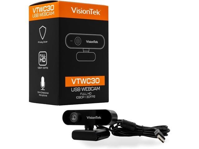 VisionTek VTWC30 Premium Full HD 1080p Webcam - Built-in Microphone, Compatible with Windows, Mac, Chromebook & More 901379