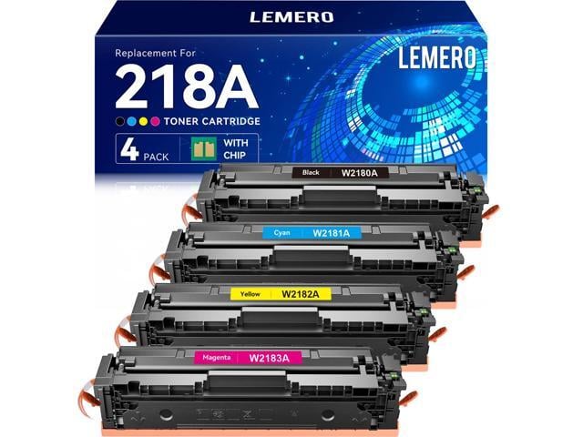 HP 218A Toner Cartridges 4 Pack 218X (with Chip) Compatible Replacement for HP 218A 218X Toner Cartridges Work for HP Color LaserJet Pro MFP 3301cdw...