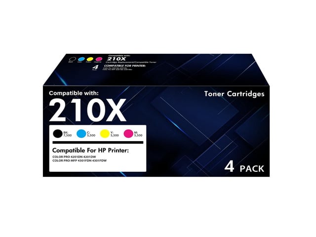 HP 210X Toner Cartridges for HP 210A 210 MFP 4301fdw High Yield Compatible for HP Color LaserJet Pro 4301fdn 4201dw 4201dn 4301 4201 Printer Ink...