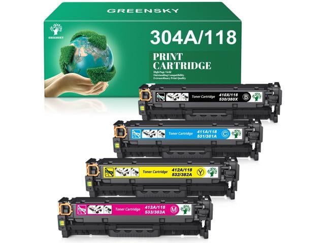 HP Remanufactured Toner Cartridge Replacement for HP 304A for Canon 118 for CP2025DN CM2320N CM2320NF CM2320FXI MFP MF8580CDW MF8350CDN MF8380CDW...
