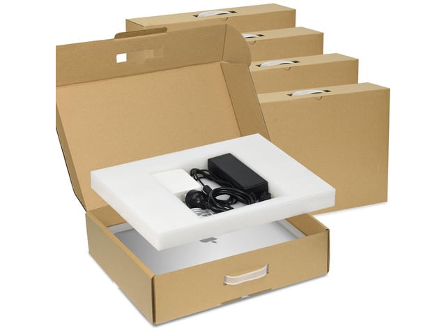 5 Pack Laptop Box with Protection Foam for up to 17.3 Inches Notebook Computer, Cardboard Laptop Shipping Box, Notebook Secure Mailer Box