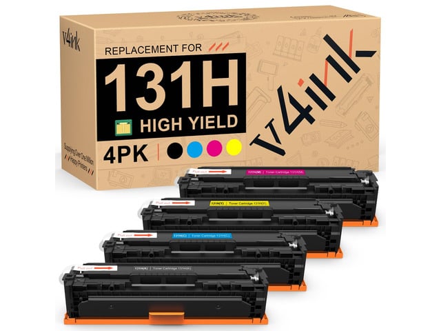 Canon 131H Remanufactured Toner Cartridge Replacement for Canon 131 4-Pack Work with Color MF624Cw MF628Cw LBP7100C LBP7110Cw MF8280Cw MF8230Cn MF8050Cn...