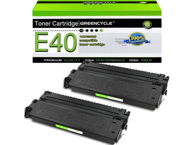 Canon 2 Pack E40/E20/E10/E16/E31 1491A002AA Black Toner Cartridge Compatible For Canon E40 PC170 PC920 PC921 PC940 FC-330 FC-336 FC-500 PC981 Printer (2...