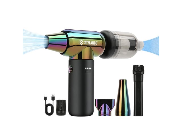 Compressed Air Duster - Barber Blower, Electric Duster, 3 Gear Mini Portable Jet Dry Air Blower, for PC, Office,Salon, Fan, Laptop, Keyboard, Car...
