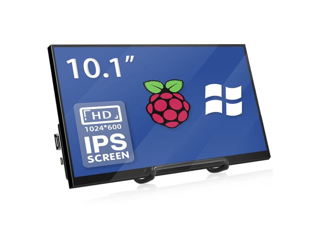 10.1 Inch Raspberry Pi Screen 1024x600 HDMI Monitor IPS Screen Display Secondary Monitor Extend Monitor for Raspberry Pi 5/4/3/2/Zero/B/B+...