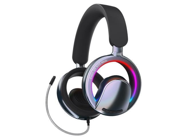 Open Ear Open-Back Headphones Wireless Bluetooth Gaming Headset with Mic for PC Switch Xbox One PS4 PS5, 3.5mm Wired Breathable Lightweight Over...