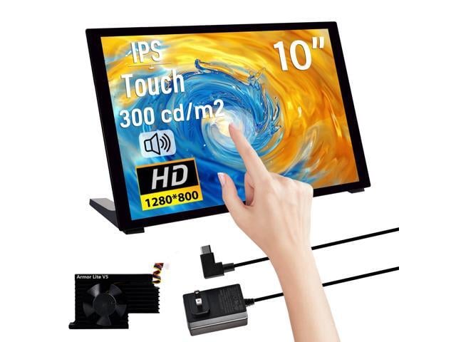 10.1 inch Capacitive Touchscreen for Raspberry Pi, HDMI Monitor IPS 1280X800 LCD Display with Dual-Speaker for Raspberry Pi 5/4B/3B+/3B/B+, with...