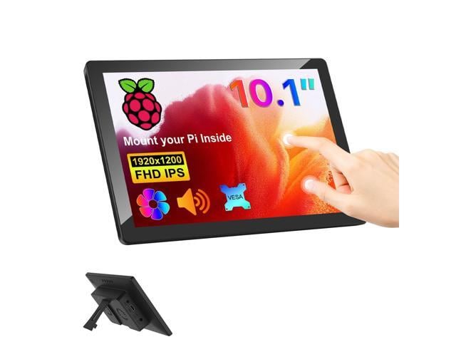 10.1 Inch Touch Screen Monitor with Case - pi screen IPS FHD 1920x1200, 10-Point, pi display with HDMI Dual-Speaker, pi touchscreen for Pi...