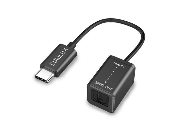 Apple USB C to SPDIF Transmitter, Unidirectional Type C to Optical Audio Output Adapter with 192KHz/24bit DAC for MacBook Pro/Air, Laptop, Computer